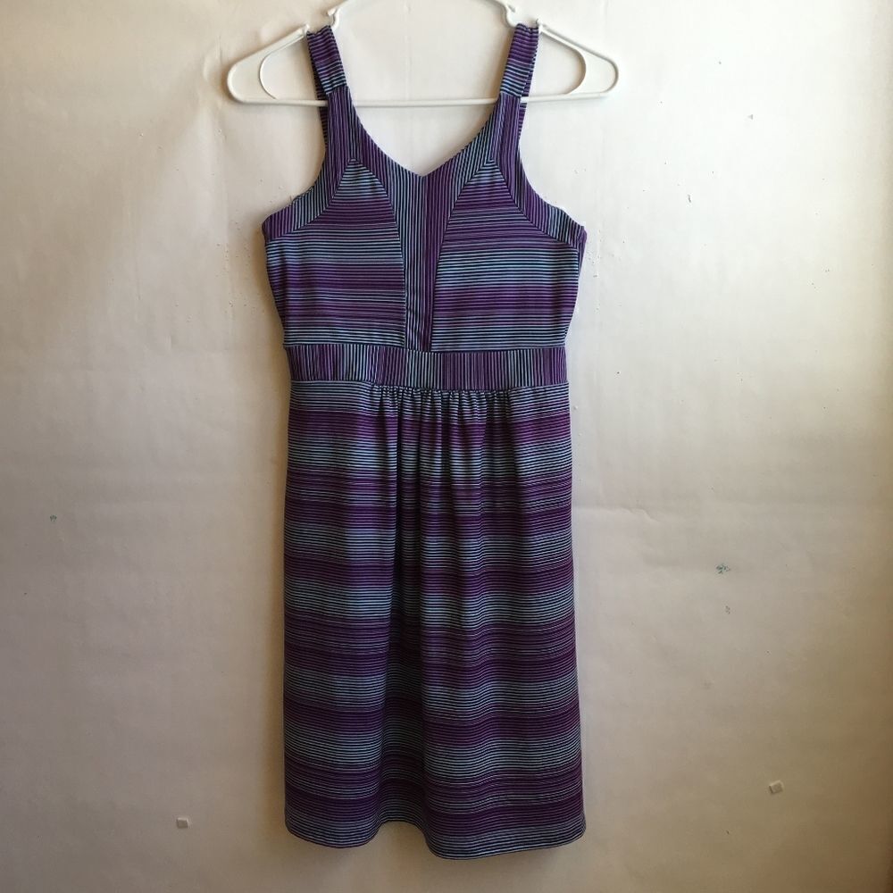TEHAMA SPORTS DRESS IN PURPLE STRIPES